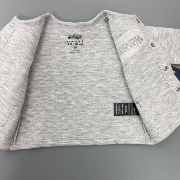 Perry Ellis America Jacket Lightweight Quilted Snap Gray 3 Month New - Picture 3 of 12